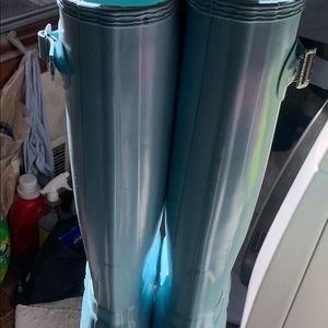 Tiffany blue hunter rain boots